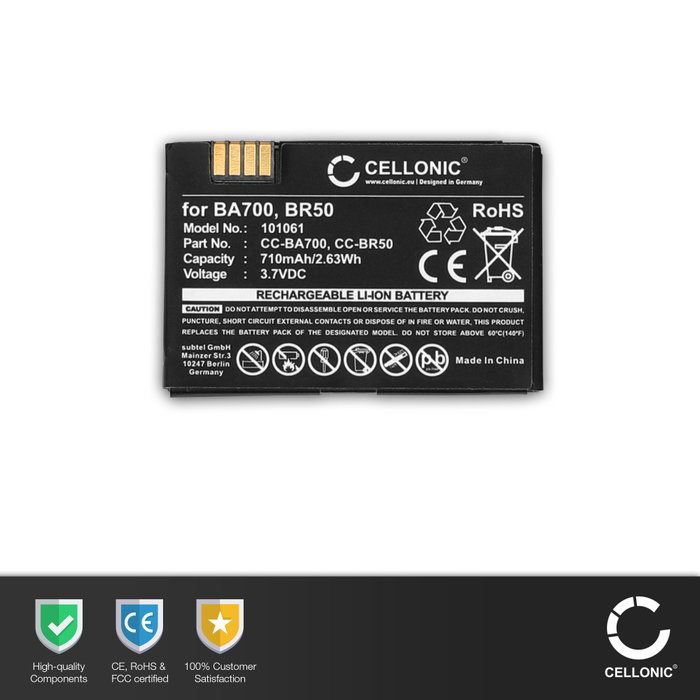Batteria Per Motorola Razr V3i – 710mAh, 3.7V, Li-ion, Sostitutiva Per 77732 E SNN5696 - 4