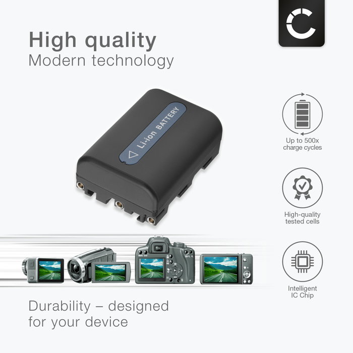 Batterie Pour Sony DCR-TRV355E - 7.2V 6600mAh - Technologie