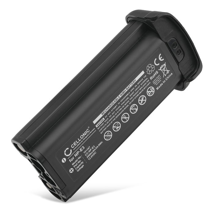 Battery for Canon EOS 1D, 1D Mark II, 1D Mark II N, 1Ds, 1Ds Mark II NP-E3 (2000mAh, 12V) from CELLONIC