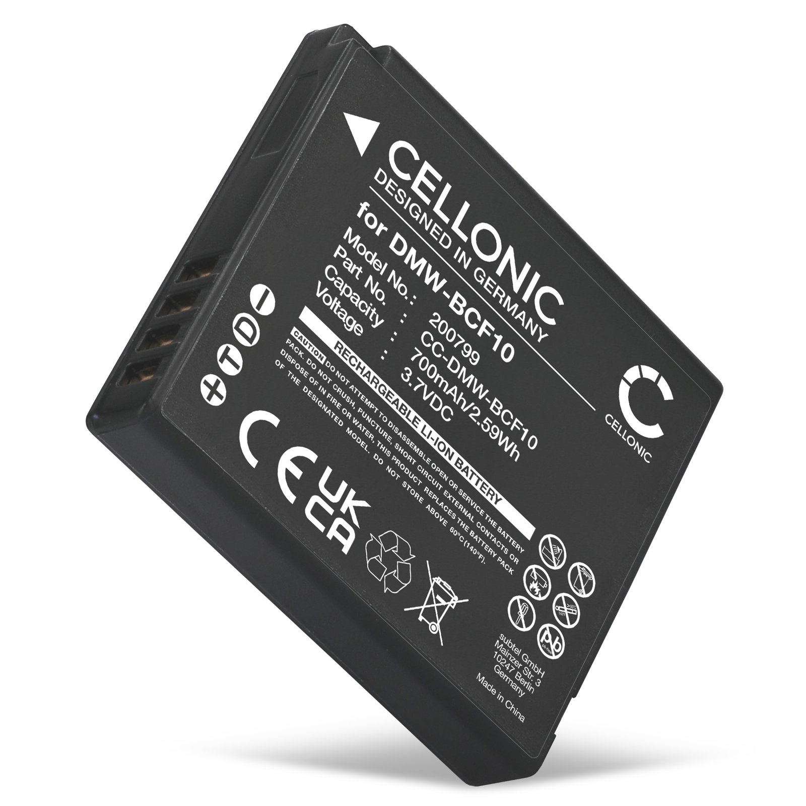 Battery for Panasonic Lumix FS62, FS10, FS7, FT1