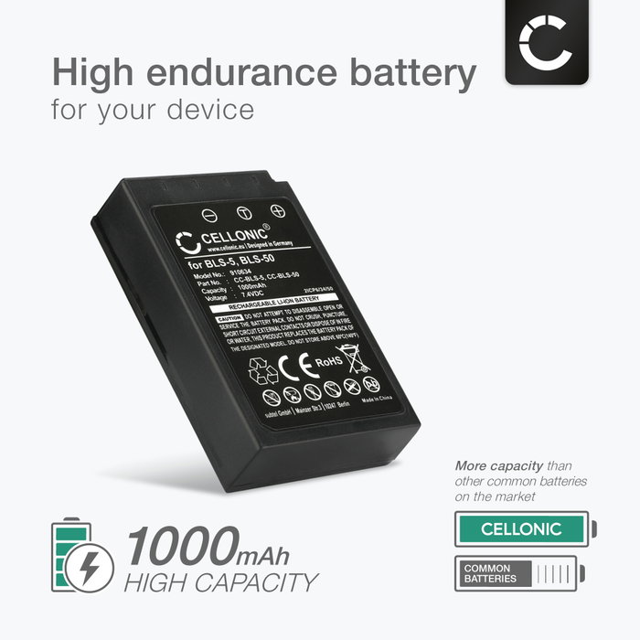 2 uds. De batería BLS5 Bls50 de BLS-5 de 2000mAh ... – Grandado 2 uds. De batería BLS5 Bls50 de BLS-5 de 2000mAh ... – Grandado