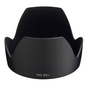 EW-83J Camera Lens Hood for Canon EF-S 17-55mm f/2.8 IS USM - Plastic Bayonet Flower / Tulip / Petal Lens Shade from CELLONIC