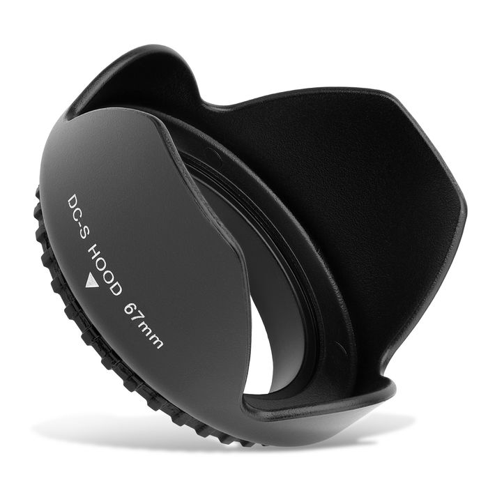 Ø 67mm Camera Lens Hood for Canon EF 35 f2 IS USM, Sony SEL85F18, Sony SEL18200 - Plastic Bayonet Flower / Tulip / Petal Lens Shade from CELLONIC