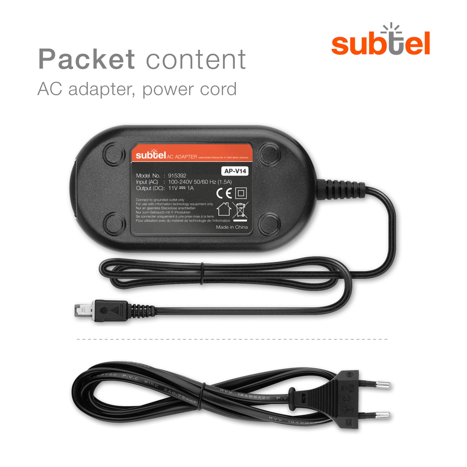 JVC GZ-MG335 Power supply Charger