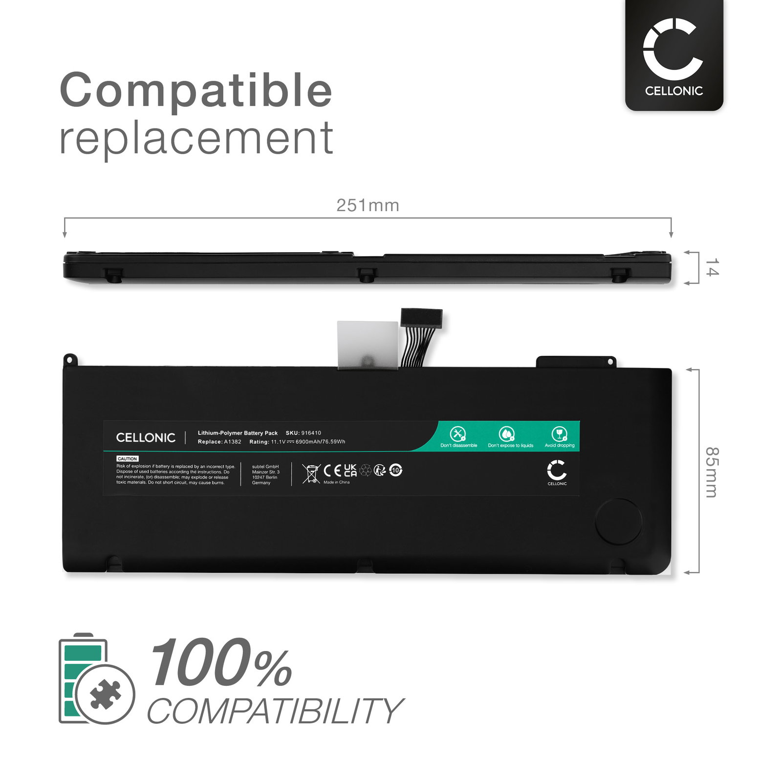 Battery for Apple MacBook Pro 15 - A1286 2011-2012