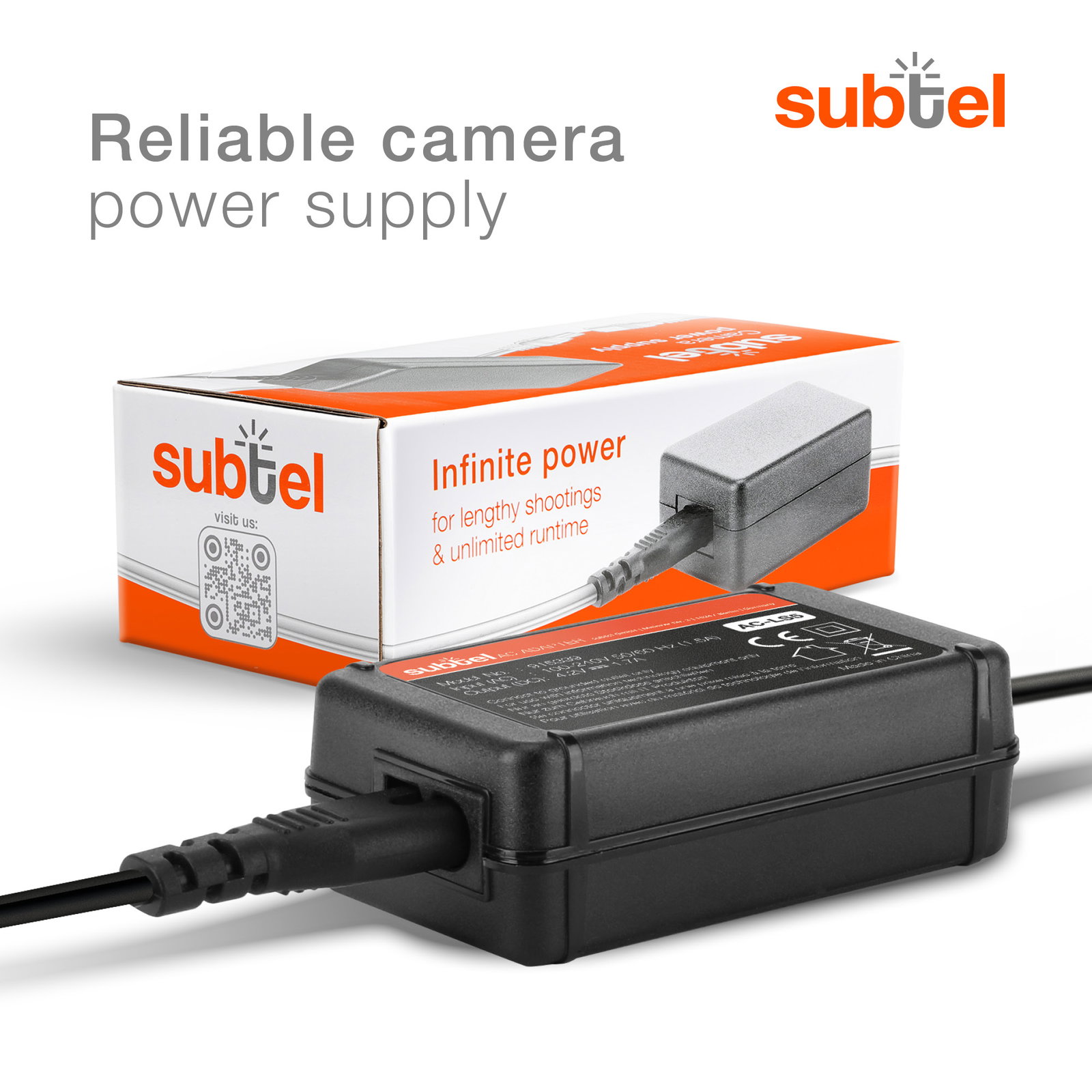 Power Supply for Sony Cyber-shot H3, W1, P200, V1, F88