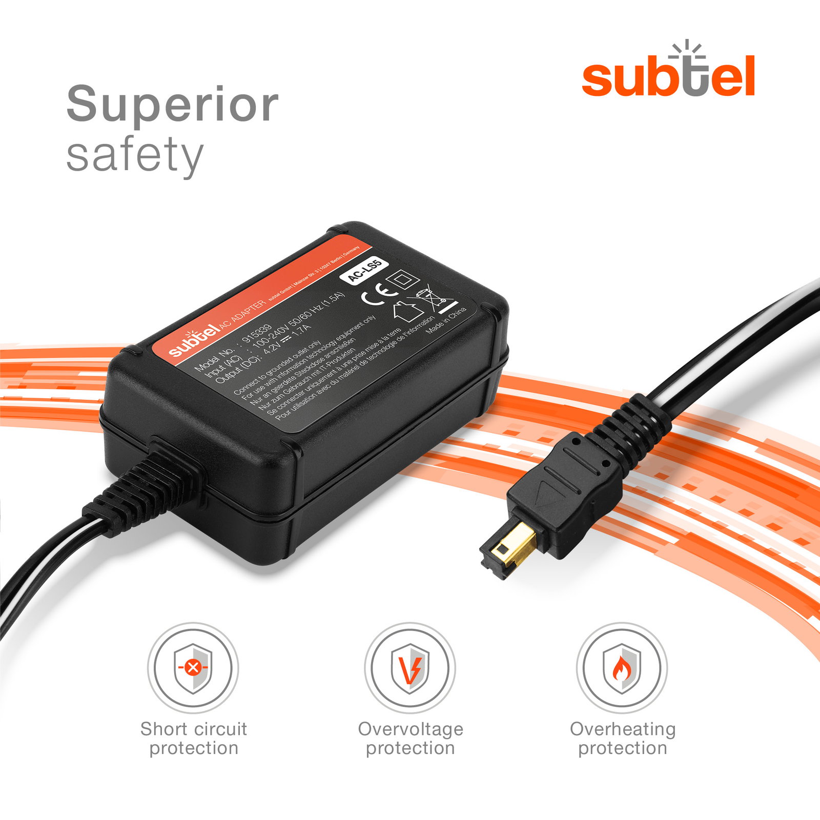 Power Supply for Sony Cyber-shot H3, W1, P200, V1, F88