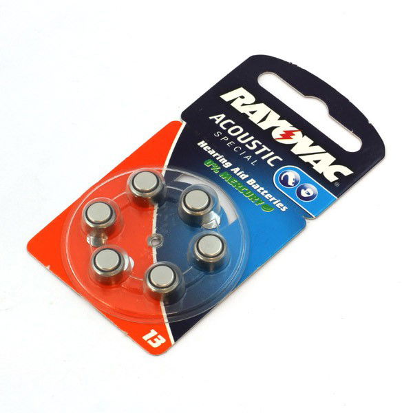 Rayovac HA13 (PR48 / 13) Hearing Aid Batteries - x6