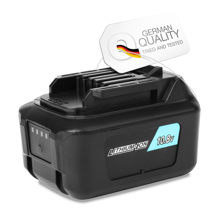 Battery for Makita DMR107, DMR110, DT03, DF333DSAE, HP333DSAX1, DF333DSAE, DMR108, HS301DZ, SK105DZ, DF331D, MP100DZ (BL1021B, BL1041B , BL1040B, BL1015, BL1016) 10.8V  Li Ion 4Ah from CELLONIC