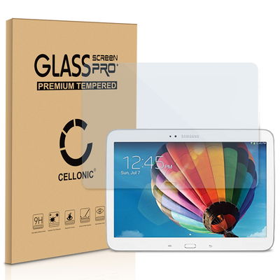 CELLONIC Screen Protector for Samsung Galaxy Tab 3 10.1 (GT-P5200 / GT-P5210 / GT-P5220) Tablet Screen Cover Film - 2.5D 0.33mm Full Glue 9H Tempered Glass Display Screen Guard Crystal Clear