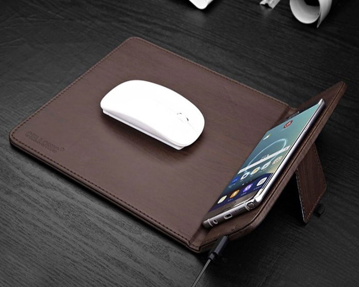 CELLONIC Mouse Pad + Wireless Charger for Qi-enabled Smartphones, iPhone Galaxy Nexus Huawei Induction Charger Charging Station Charging Pad Wireless Charging Inductive Charging Mat wireless Dock