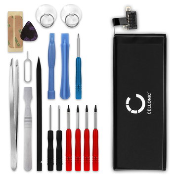 CELLONIC Phone Battery Replacement for Apple iPhone 4S (A1387 / A1431 / A1387) + 17-Tool Phone Repair Kit - 616-0579 1350mAh