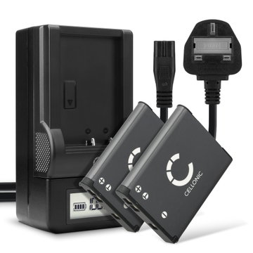 2x EN-EL19, NP-BJ1 Camera Battery + Charger Set for Nikon CoolPix W150 W100, A100 A300, S33 S2600 S2700 S2800 S3100 S3300 S3500 S3700 700mAh Replacement Battery MH-66 LCD Smart Charger