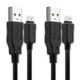 2x 12 Pin USB to USB A Data Cable, 1.5m