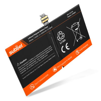 Battery for Microsoft Surface Pro 4 1724, Microsoft G3HTA027H 7.5V 5050mAh from subtel