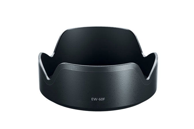 EW-60F Camera Lens Hood for Canon EF-M 18-150mm 1:3,5-6,3 IS STM - Plastic Bayonet Flower / Tulip / Petal Lens Shade from CELLONIC