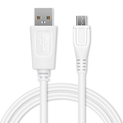 Micro USB Phone Charger Cable for CUBOT King Kong / J3 / P20 / X18 Plus, X18 / Note S / R9 / Nova / Max / Magic 1m Fast Charging 1A Smartphone Data Cable PVC White