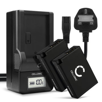 2x CELLONIC Camera Battery for Canon EOS 750D EOS 760D EOS 770D EOS 800D EOS Kiss X8i EOS M3 EOS M5 EOS M6 EOS Rebel T6i Replacement LP-E17 Battery 950mAh Backup + Charger