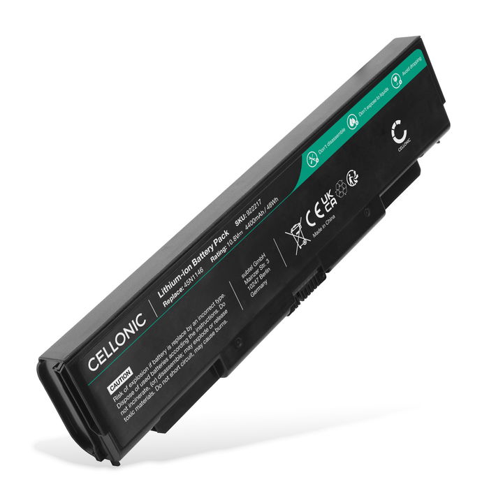 Battery for Lenovo ThinkPad L440, L540, T440p, T540, T540p, W541, W541s 10.8V - 11.1V 4400mAh from CELLONIC
