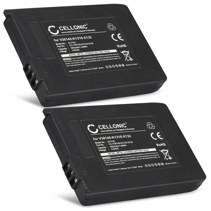 2x Battery for Siemens Gigaset 4000 Micro, 4010, 4015, 4215, Gigaset SL3501, Gigaset M1, Active M - 500mAh V30145-K1310-X132 Battery Replacement Cordless Phone DECT IP