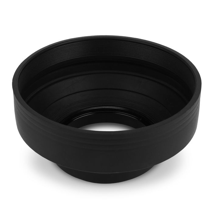 Universal Camera Lens Hood for Universal Ø 52mm - Rubber Screw-in Collapsible Lens Shade from CELLONIC