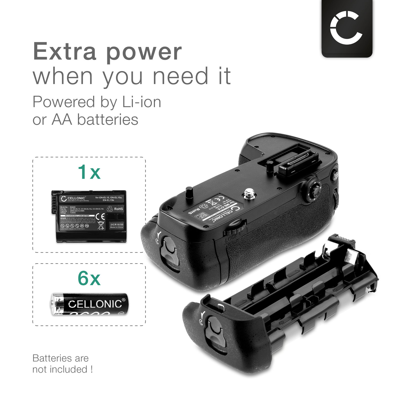 Battery Grip for Nikon D7200, D7100, MB-D15