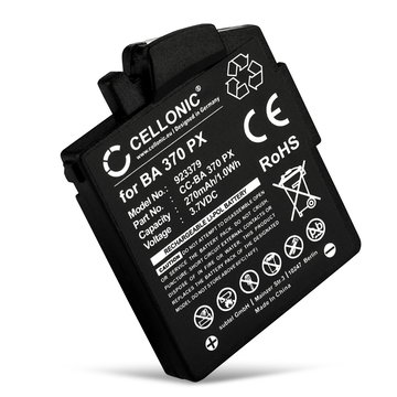 Battery for Sennheiser MM 400, 450 X, 400 X, 550, 450, 500 X, PX 210 BT, 360, 360 BT, 310 BT, PXC 310 BA 370 PX, BA-370PX, BA370 (270mAh, 3.7V) from CELLONIC