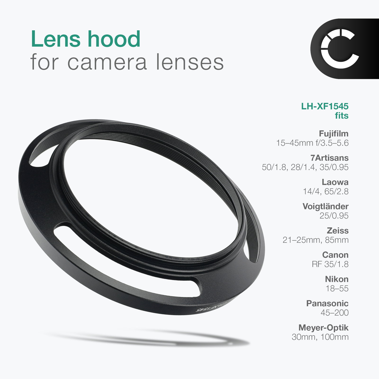 LH-XF1545 Lens Hood for Fuji Fujinon XC 15-45mm F3.5-5.6 OIS PZ