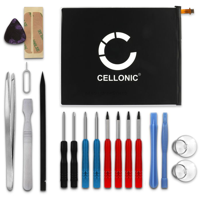 CELLONIC Replacement Tablet Battery for Samsung Galaxy Tab E 9.6 (SM-T560 / SM-T561) + 17-Tool Tablet Repair Kit - EB-BT561ABA 5000mAh