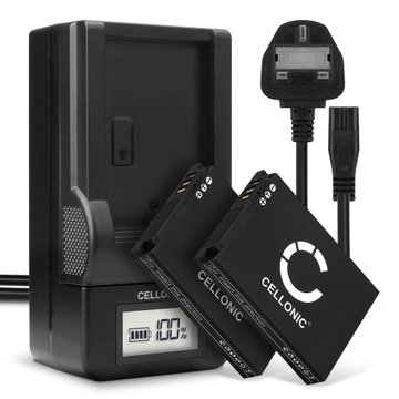 2x CELLONIC Camera Battery for Samsung WB1100f WB200f WB250f WB350f WB500 WB550 WB700 WB750 WB800f WB850f WB2100 EX2f L100 Replacement SLB-10A Battery 1050mAh Backup + Charger