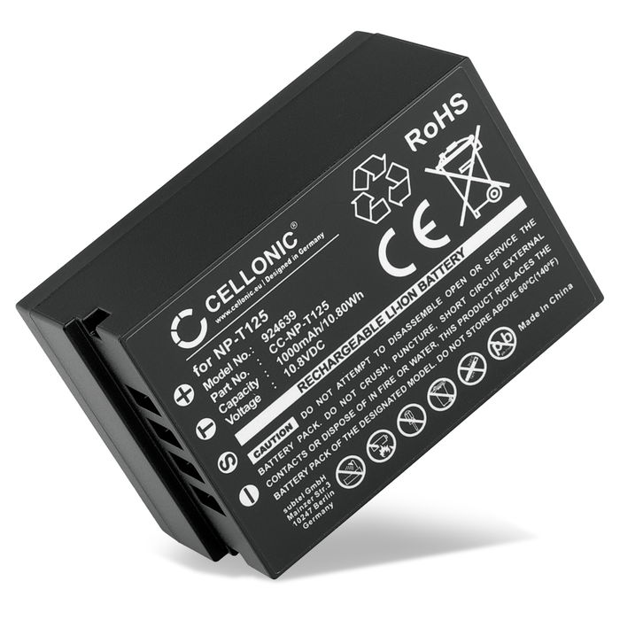 NP-T125 Battery for FujiFilm GFX 50s GFX Medium Format 1000mAh Camera Battery Replacement