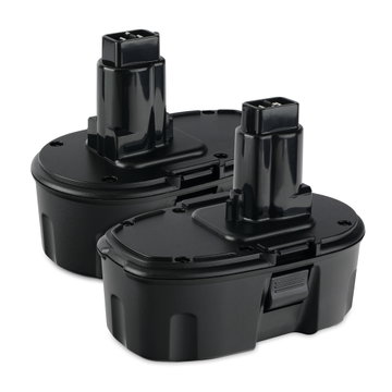 2x Battery for Dewalt DC390, DC925, DC385, DW936, DW97, DC020, DC212 Cordless Tools - 3Ah 18V NiMH DC9096, DE9039, DE9095, DE9096, DE9098, DE9503 Battery Replacement