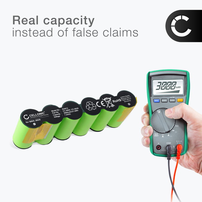 XCell 3000mAh Akku passend für Gardena ACCU 75 mit Faston 2,8 und 4,8mm (4.8 V