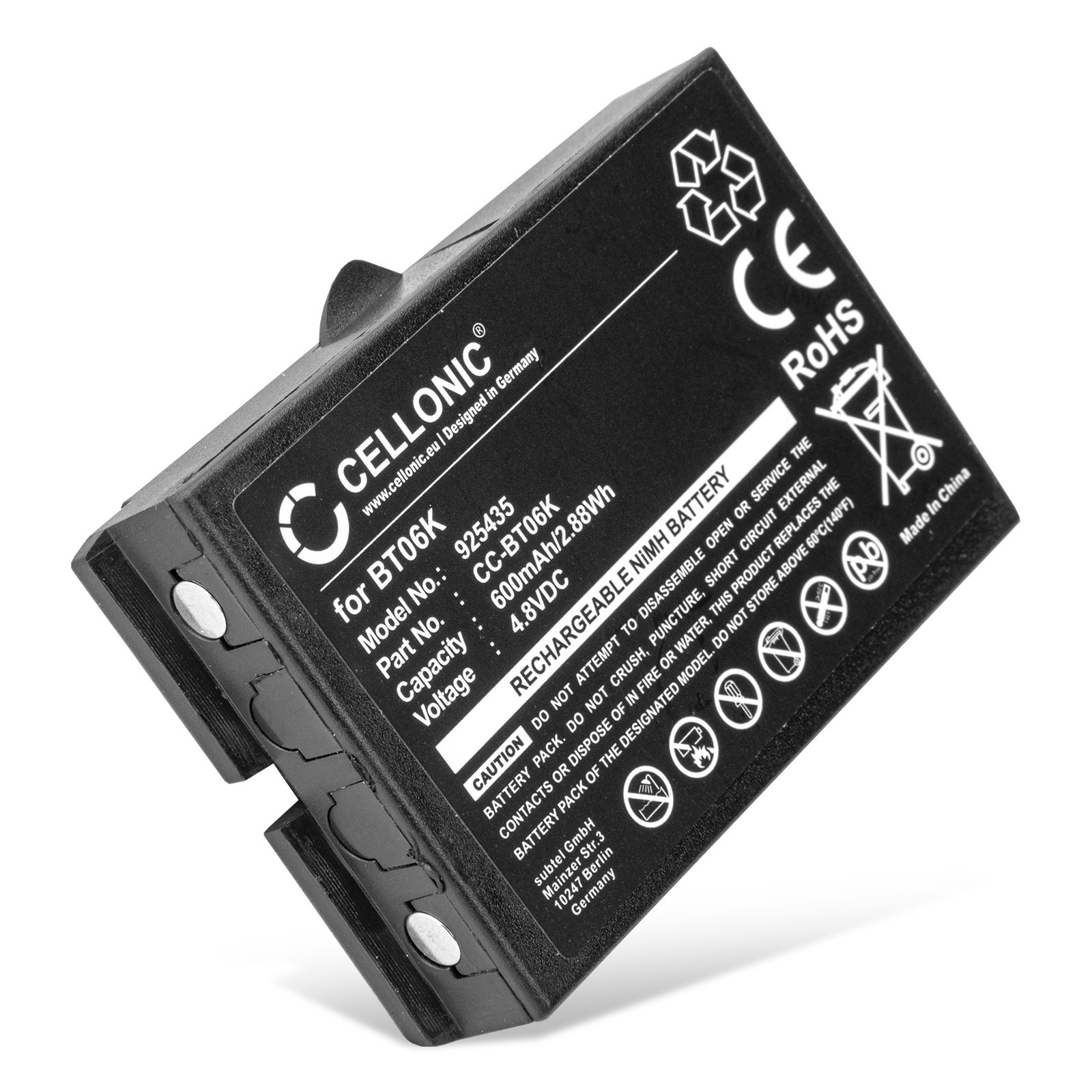 Akku als Ersatz für Danfoss 2303691, BT06 Steuerung - 600mAh 7,2V NiMH 800112707 Akku als Ersatz für Danfoss 2303691, BT06 Steuerung - 600mAh 7,2V NiMH 800112707