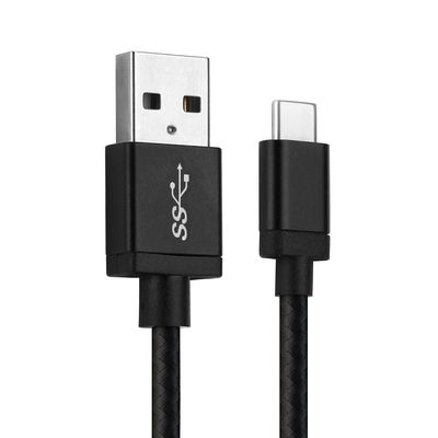 USB C Type C Phone Charger Cable for Motorola Edge, Edge Plus, G7, G7 Plus, G7 Play 1m Fast Charging 3A Smartphone Data Cable Nylon Black