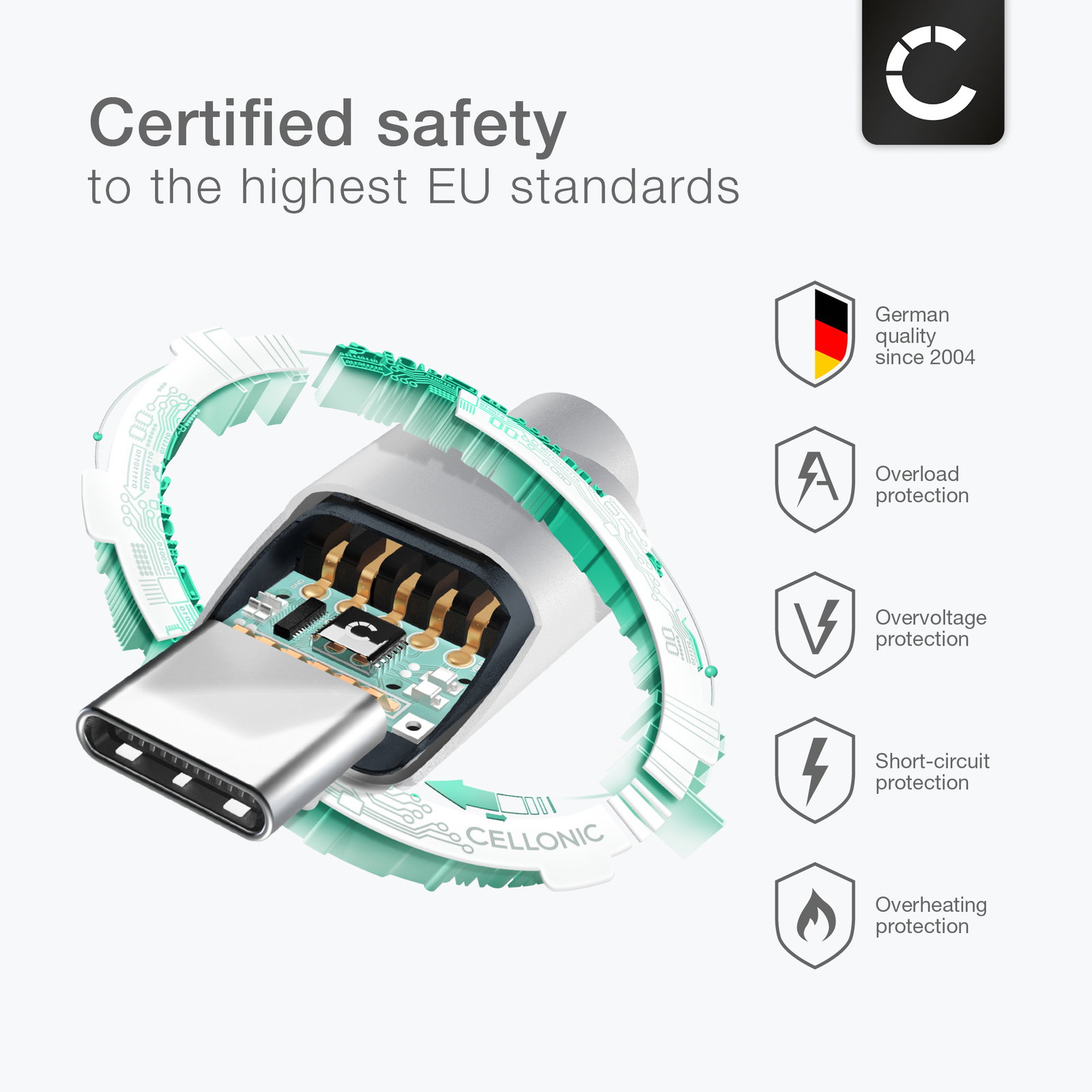 CELLONIC Cavo USB del tipo Micro USB compatibile con TP-Link Neffos X1, X1 Max, X1 Lite, C9A, C9, C7A, C7, C5, C5 Max, C5A, C5L, Y50 1A cavetto per telefono smartphone 1m