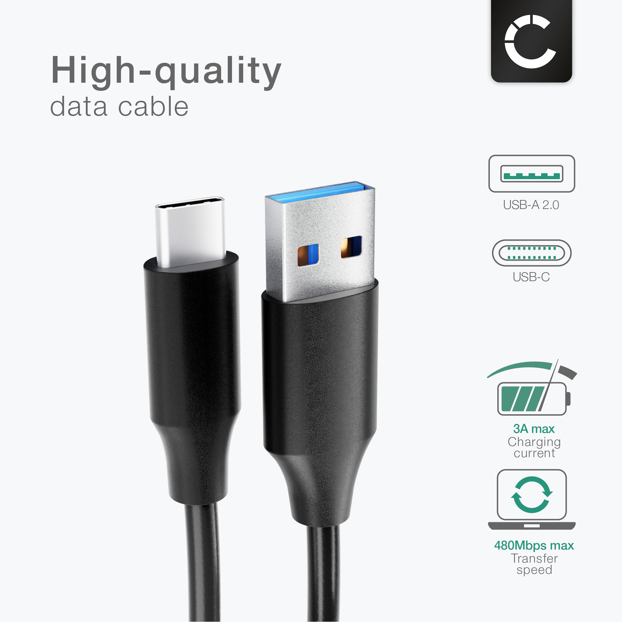 Sony OEM USB-C Charge Cable – 6 Inch – For WH-1000XM4, WH-1000XM3, WF-1000XM3