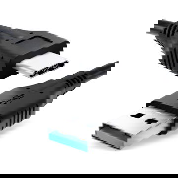 Datacable (LONG CONNECTOR) for Ulefone Armor 10 5G, 9, 9E, 8, 7, 7E, 6, 6E, 6S, 3, 3W, 2, X8 - 1m, 3A USB Data Cable, Black