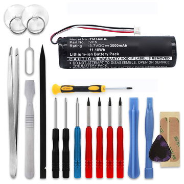 GPS Battery for TomTom Rider / Go 910, 710, 700, 530, 400 / Garmin Streetpilot i3, i5 - 3000mAh VF5 Battery Replacement with 18pc Sat Nav Repair Tool Kit