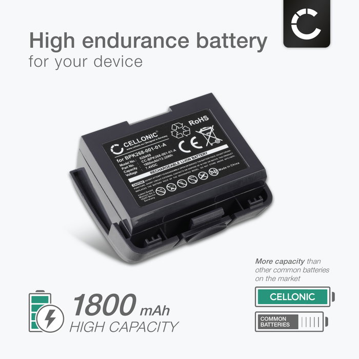 Battery for VeriFone VX680, CS-VFX680BL 1800mAh Li-ion