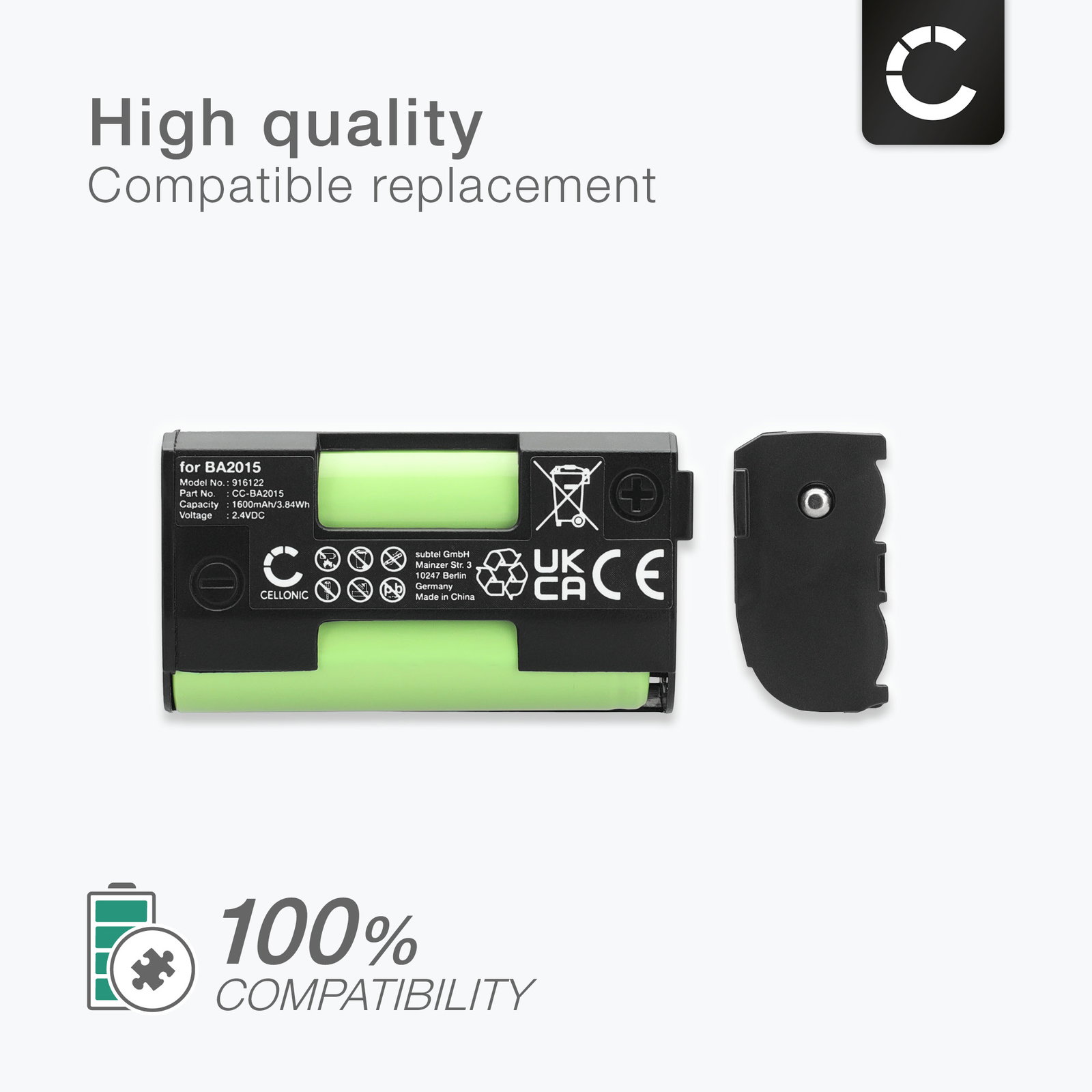 2x Sennheiser evolution wireless ew100 G2 Battery 1600mAh from subtel