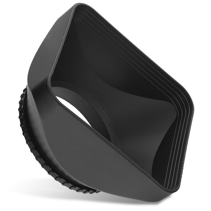 Universal Camera DV Lens Hood for Olympus M.Zuiko Digital - Plastic Screw-in Lens Shade from CELLONIC