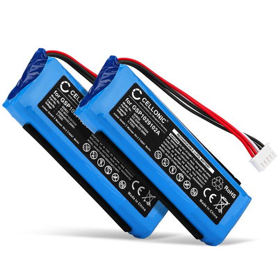 2x Battery for JBL Charge 3 (2016) GSP1029102A (6000mAh, 3.7V) by CELLONIC