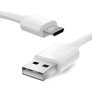 USB Sat Nav Charger Cable for Garmin Edge 520 Plus, 820, 1000, 1030 / Dashcam 55 / Zumo 595 / Approach / Dezl 760 1m Fast Charging 2A Data Cable GPS Wire Navi Lead PVC - White