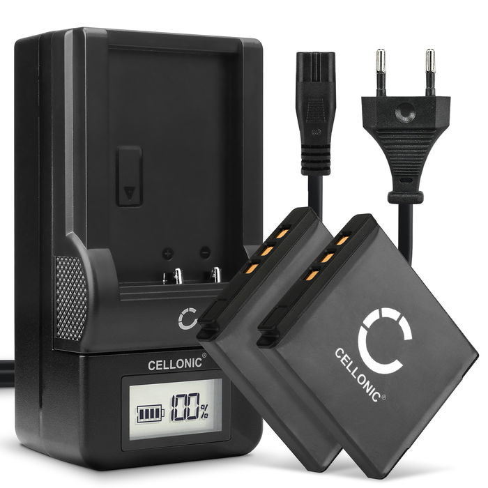 2x CELLONIC Camera Battery for Fujifilm Fuji X10 X20 XF1 XP200 XP150 XP100 Instax SQ10 Instax Share SP-3 F100ER F550EXR F600EXR Replacement NP-50 NP-50A Battery 700mAh Backup + Charger