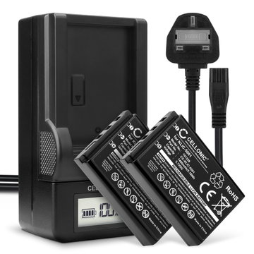 2x KLIC-5001 Battery for Kodak Easyshare DX6490 DX7440 DX7590 DX7630 P850 P880 1400mAh Camera Battery Replacement KLIC-5001 + Charger