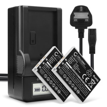 2x EN-EL8 Camera Battery + Charger Set for Nikon Coolpix P1 P2 Coolpix S1 S2 S3 S5 s50 S50c S51 S51c S52 S52c S6 S7 S7c S8 S9 600mAh Replacement Battery LCD Smart Charger