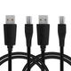 2x Micro USB to USB A Data Cable, 1m