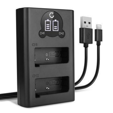 USB Dual Charger (EN-EL9A EN-EL9E EN-EL9) for Nikon D3000 D40 D40x D5000 D60 + 1m + USB Cable from CELLONIC