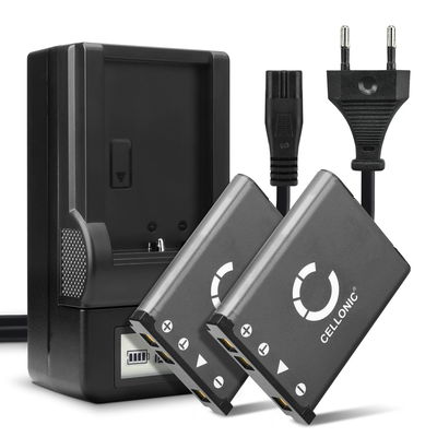 2x DS5370 NP-45 DS5370 Camera Battery + Charger Set for Traveler Super Slim XS 70 Super Slim XS 80 Tevion SZ 8 XS 4 XS 40 700mAh Replacement Battery LCD Smart Charger